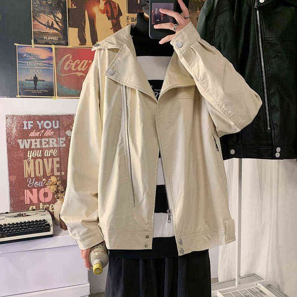 privathinker autumn vintage men's motorcycle leather jackets fashion brand oversized clothing coats lapel zipper male overcoat t220728, Black
privathinker autumn vintage men's motorcycle leather jackets fashion brand oversized clothing coats lapel zipper male overcoat t220728, Black