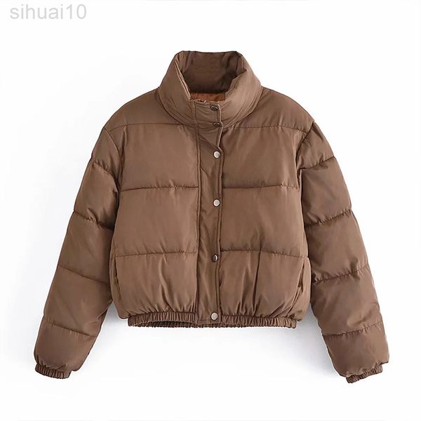 winter women's warm jackets thick coat brown long sleeve outwear solid cropped coat elegant fashoin outwear ladies button coats l220730, Black
winter women's warm jackets thick coat brown long sleeve outwear solid cropped coat elegant fashoin outwear ladies button coats l220730, Black