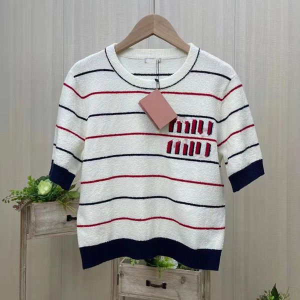 408 2022 milan style summer sweater brand same style sweater crew neck sleeve pullover flora print white fashion womens clothes zhen, White;black
408 2022 milan style summer sweater brand same style sweater crew neck sleeve pullover flora print white fashion womens clothes zhen, White;black