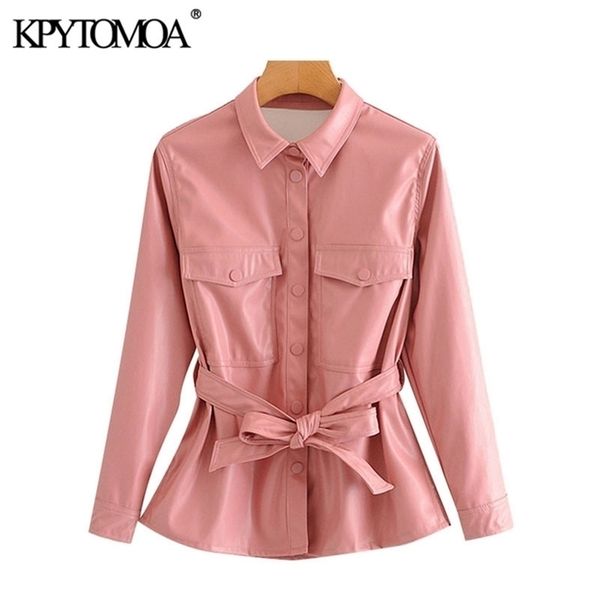 kpytomoa women fashion with belt faux leather jacket coat vintage long sleeve pockets female outerwear chic 201224, Black
kpytomoa women fashion with belt faux leather jacket coat vintage long sleeve pockets female outerwear chic 201224, Black