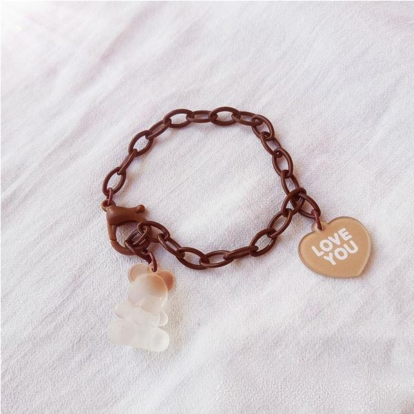 beaded, strands candy color chain bracelet for girls cute bear pendent friendship lovely heart pendant children bracelets wholesale, Black
beaded, strands candy color chain bracelet for girls cute bear pendent friendship lovely heart pendant children bracelets wholesale, Black