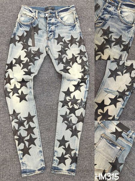 jeans falection amimike mens 21ss distressed leather stars patch ripped denim jeans, Blue
jeans falection amimike mens 21ss distressed leather stars patch ripped denim jeans, Blue