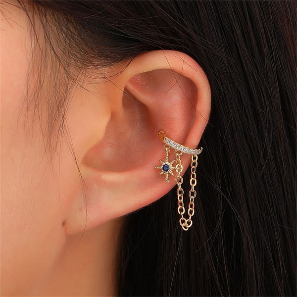 diamond c-shaped clip on earrings back women tassel chain zircon eight star earring cuff female no hole non pierced copper ear clips cuffs g, Silver
diamond c-shaped clip on earrings back women tassel chain zircon eight star earring cuff female no hole non pierced copper ear clips cuffs g, Silver