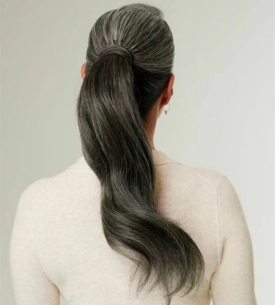 silver grey human hair pony tail hairpiece natural straight salt & pepper naturally wraps around human ponytail romatic kinky curly 140g 120, Black
silver grey human hair pony tail hairpiece natural straight salt & pepper naturally wraps around human ponytail romatic kinky curly 140g 120, Black