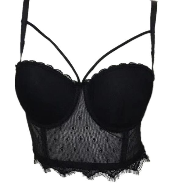 summer lace perspective women's clothing bustier crop night club festival bra vest 220316, White
summer lace perspective women's clothing bustier crop night club festival bra vest 220316, White