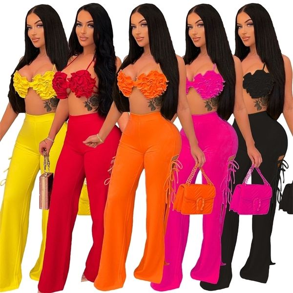 summer women 2 piece set floral bra halter crop and high side split lace up wide leg flare pants set nightclub party suit 220606, Gray
summer women 2 piece set floral bra halter crop and high side split lace up wide leg flare pants set nightclub party suit 220606, Gray