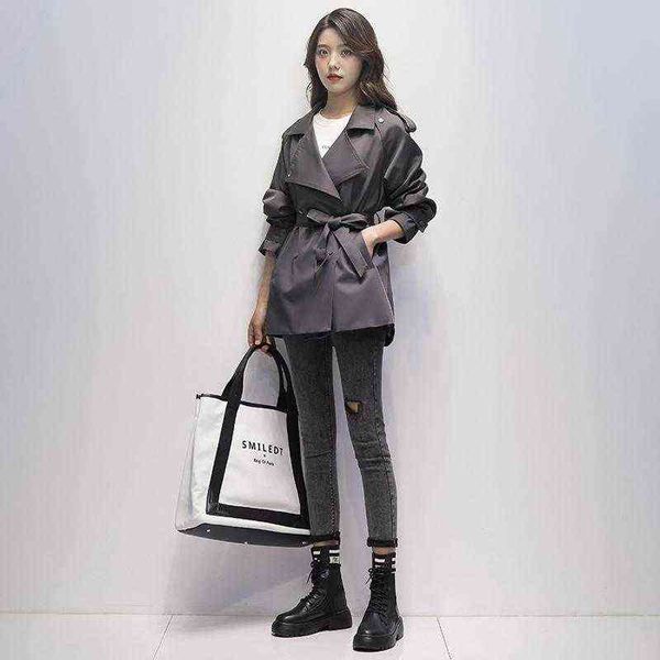 women's trench coats ladies coat mid-length small 2021 spring and autumn korean fashion t220811, Tan;black
women's trench coats ladies coat mid-length small 2021 spring and autumn korean fashion t220811, Tan;black