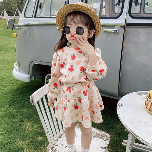 girls casual clothes sets autumn spring kids cartoon strawberry sweater skirt 2 piece 37 years children cute costumes 220802, White
girls casual clothes sets autumn spring kids cartoon strawberry sweater skirt 2 piece 37 years children cute costumes 220802, White