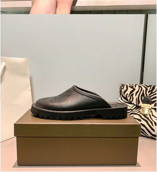 brand perforated slippers men women platform designer sandals wedge rubber cut-out slide transparent materials fashion beach, Black
brand perforated slippers men women platform designer sandals wedge rubber cut-out slide transparent materials fashion beach, Black