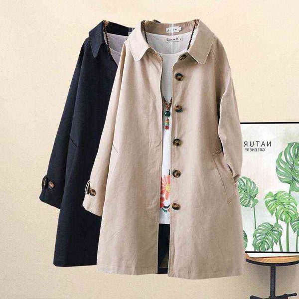 women's trench coats 2021 spring autumn fashion women single-breasted casual windbreaker female loose long coat vintage outwear t220811, Tan;black
women's trench coats 2021 spring autumn fashion women single-breasted casual windbreaker female loose long coat vintage outwear t220811, Tan;black