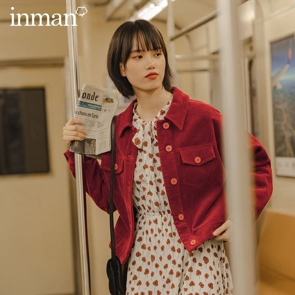 inman autumn arrivals loose vintage hongkong style lapel cotton pure color corduroy long sleeve coat 201023, Black;brown
inman autumn arrivals loose vintage hongkong style lapel cotton pure color corduroy long sleeve coat 201023, Black;brown