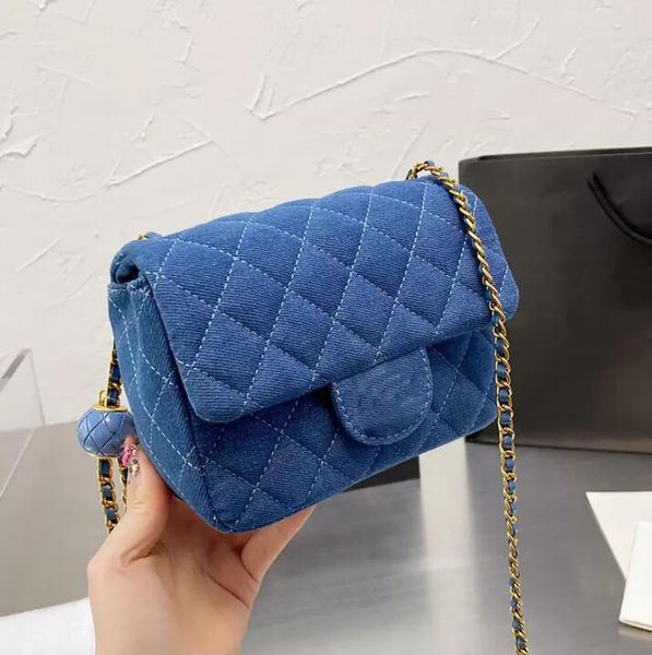 sw classic mini flap square denim bags enamel gold ball matelasse chain adjustable shoulder strap crossbody cosmetic wallet clutch purses wo
sw classic mini flap square denim bags enamel gold ball matelasse chain adjustable shoulder strap crossbody cosmetic wallet clutch purses wo