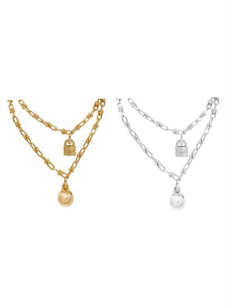 trendy pendant necklaces luxury titanium steel fashion necklace men's women's designer diy gold and silver lob lock double circle
trendy pendant necklaces luxury titanium steel fashion necklace men's women's designer diy gold and silver lob lock double circle