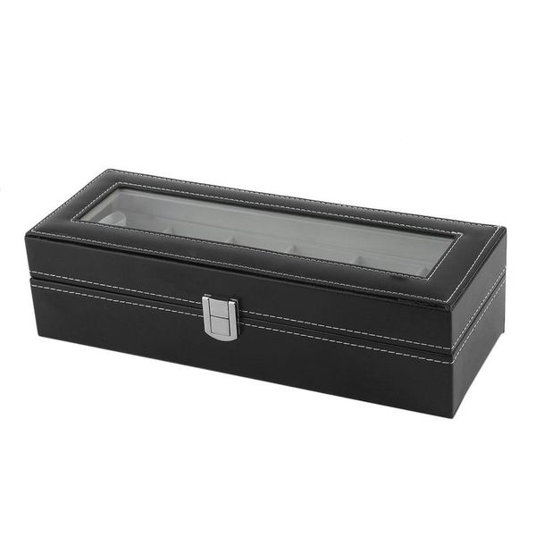 3 6 grids leather watch box display case storage with metal lock organizer 220617, Black;blue
3 6 grids leather watch box display case storage with metal lock organizer 220617, Black;blue