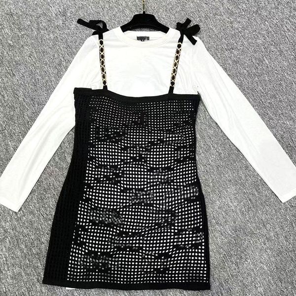 casual dresses designer early spring 2022 new style small fragrance white round neck long sleeve bottomed shirt women's two-piece set h, Black;gray
casual dresses designer early spring 2022 new style small fragrance white round neck long sleeve bottomed shirt women's two-piece set h, Black;gray