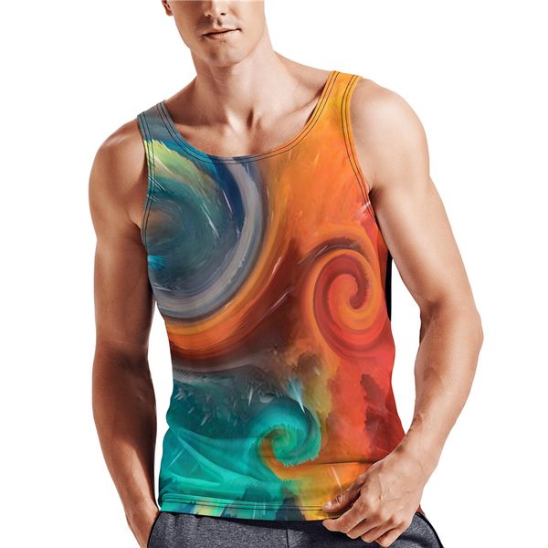 custom 100% polyester men patchwork sublimation blank tank color block crewneck tank, Black
custom 100% polyester men patchwork sublimation blank tank color block crewneck tank, Black