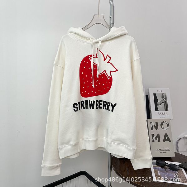 g family autumn and winter strawberry alphabet printing drawstring hooded sweater versatile loose casual long sleeve cotton jacket sweatshir, Black
g family autumn and winter strawberry alphabet printing drawstring hooded sweater versatile loose casual long sleeve cotton jacket sweatshir, Black