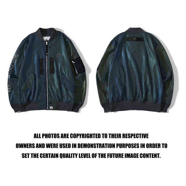 and spring autumn fashion brand aurora gradient reflective zipper et for men, Black
and spring autumn fashion brand aurora gradient reflective zipper et for men, Black