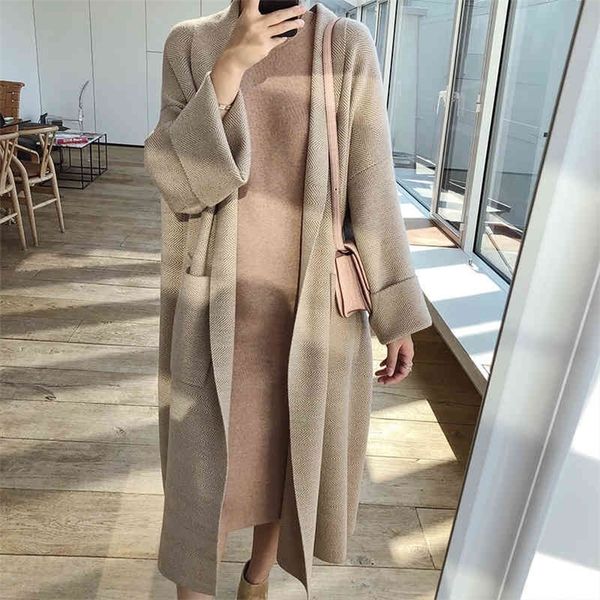jxmyy knitted cardigan jacket product autumn and winter korean style loose fashion lazy style coat mid-length sweater 210412, White;black
jxmyy knitted cardigan jacket product autumn and winter korean style loose fashion lazy style coat mid-length sweater 210412, White;black