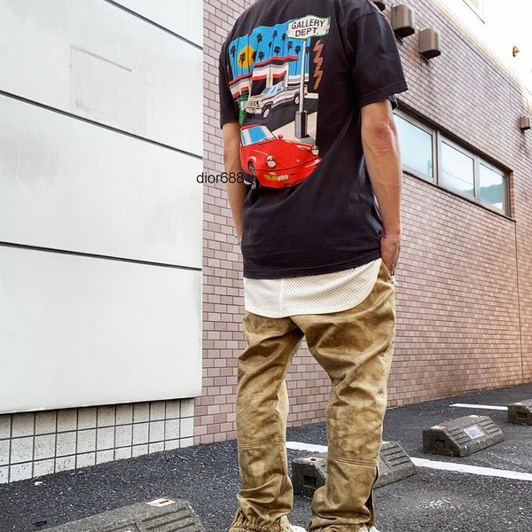galery dept high street back painted car print men's loose short sleeve women's couple t-shirt, White;black
galery dept high street back painted car print men's loose short sleeve women's couple t-shirt, White;black