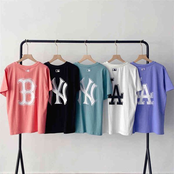 women's t-shirt mlb korean male and female lovers round neck loose back large letter ny short sleeve summer jrq8, White
women's t-shirt mlb korean male and female lovers round neck loose back large letter ny short sleeve summer jrq8, White