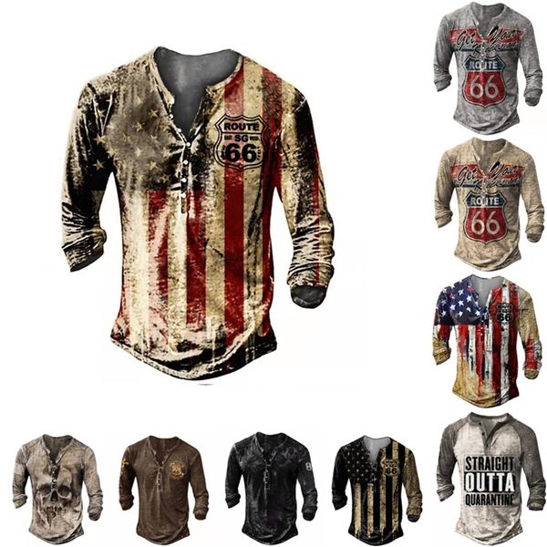 men t-shirt casual long sleeve vintage button v-neck fashion printed tees streetwear loose pullover spring autumn 220414, White;black
men t-shirt casual long sleeve vintage button v-neck fashion printed tees streetwear loose pullover spring autumn 220414, White;black