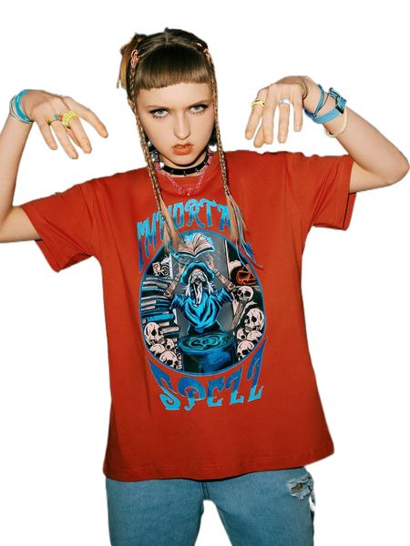 romwe x lasthopeparty street life letter skull & figure graphic oversized tee 30ww#, White
romwe x lasthopeparty street life letter skull & figure graphic oversized tee 30ww#, White