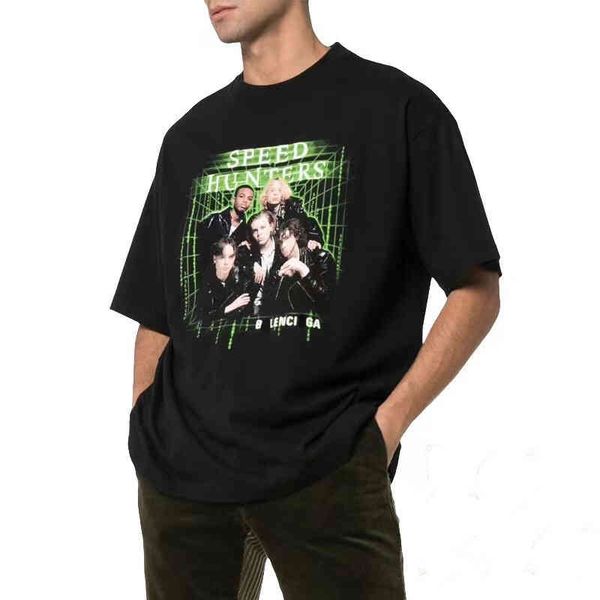 men's t-shirts correct version of summer luxury fashion paris b rock band portrait printed men's and women's os loose short s, White;black
men's t-shirts correct version of summer luxury fashion paris b rock band portrait printed men's and women's os loose short s, White;black