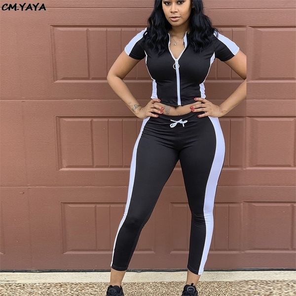 2019 women new summer short sleeve patchwork zipper up skinny pants suit 2pcs set sporty tracksuit outfit 3 color mh6002 t200603, White
2019 women new summer short sleeve patchwork zipper up skinny pants suit 2pcs set sporty tracksuit outfit 3 color mh6002 t200603, White