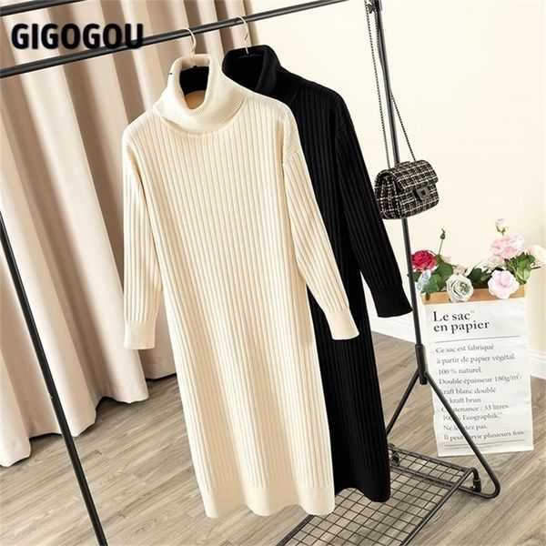 gigogou winter turtleneck long knit women maxi sweater dress autumn thick warm long sleeve straight dresses solid ol midi dress 220316, Black;gray
gigogou winter turtleneck long knit women maxi sweater dress autumn thick warm long sleeve straight dresses solid ol midi dress 220316, Black;gray