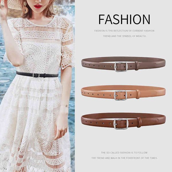 belts women's thin belt pin buckle pure cow leather versatile simple denim suit skirt trouser df1t, Black;brown
belts women's thin belt pin buckle pure cow leather versatile simple denim suit skirt trouser df1t, Black;brown