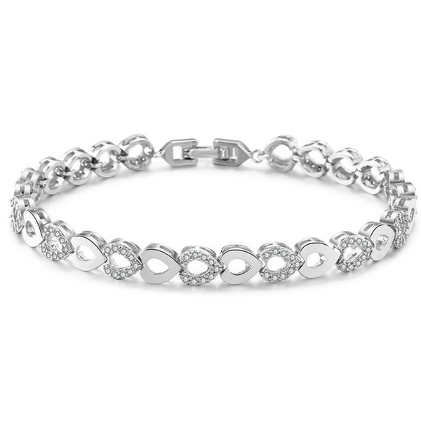 fashion love bracelet for woman heart gold bracelet designer link chain aaa cubic zirconia luxury copper jewelry silver plated white cz char, Black
fashion love bracelet for woman heart gold bracelet designer link chain aaa cubic zirconia luxury copper jewelry silver plated white cz char, Black