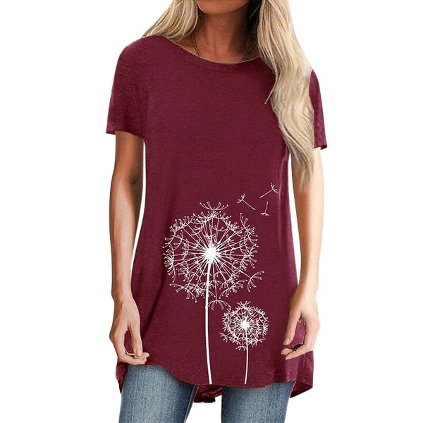 goosuny ladies t-shirt summer short sleeve tee flower oversize shirt tunic dandelion print tshirt loose casual round neck longshirt women t, White
goosuny ladies t-shirt summer short sleeve tee flower oversize shirt tunic dandelion print tshirt loose casual round neck longshirt women t, White