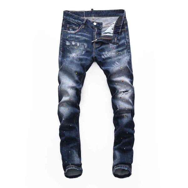 men's jeans fashionable men's slim fit jeans elastic mid waist water wash straight tube hole drill fashion pants 2ef6, Blue
men's jeans fashionable men's slim fit jeans elastic mid waist water wash straight tube hole drill fashion pants 2ef6, Blue