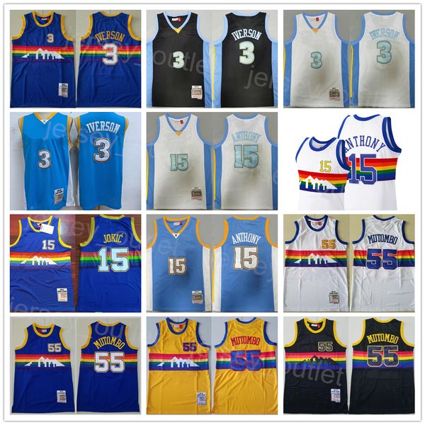 men mitchell and ness basketball dikembe mutombo retro jersey 55 allen iverson 3 carmelo 15 vintage all stitched team color black blue white, Black;red
men mitchell and ness basketball dikembe mutombo retro jersey 55 allen iverson 3 carmelo 15 vintage all stitched team color black blue white, Black;red