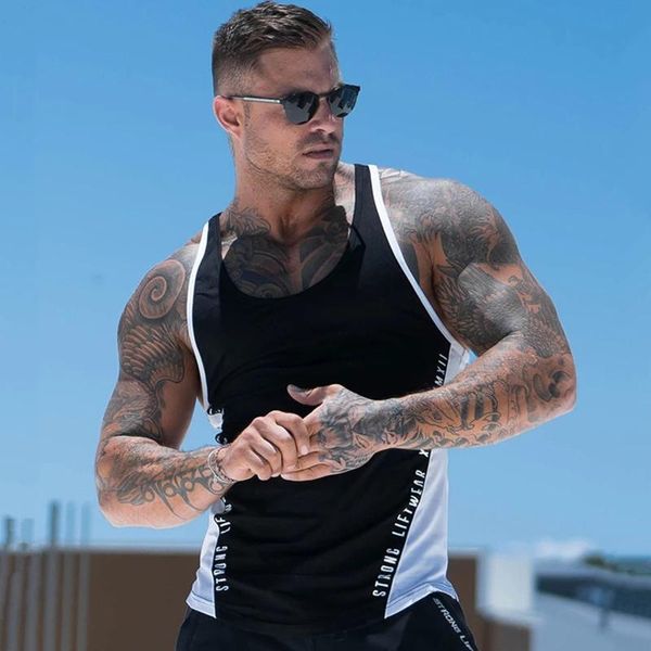 men' tank strong and handsome men vest the gym fitness cotton sleeveless shirt thread running clothes sweater male summer sports, White;black
men' tank strong and handsome men vest the gym fitness cotton sleeveless shirt thread running clothes sweater male summer sports, White;black
