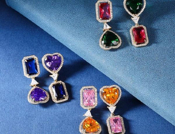 14k plated gold irregular love earrings inlaid with multicolor stud temperament women's luxury, Golden;silver
14k plated gold irregular love earrings inlaid with multicolor stud temperament women's luxury, Golden;silver