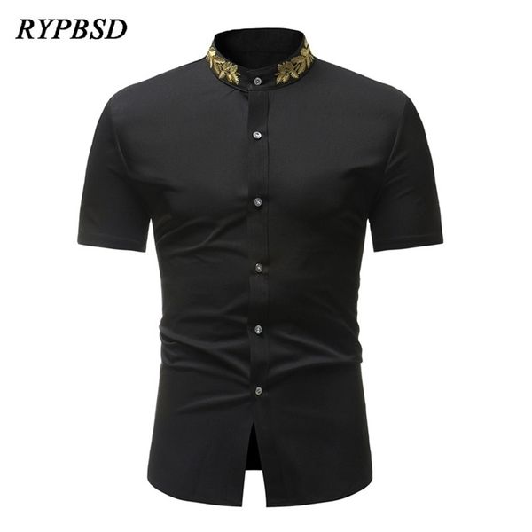 summer vintage collar embroidery gold tree leaf short sleeve casual slim fit social basic black white dress shirts men 210331, White;black
summer vintage collar embroidery gold tree leaf short sleeve casual slim fit social basic black white dress shirts men 210331, White;black