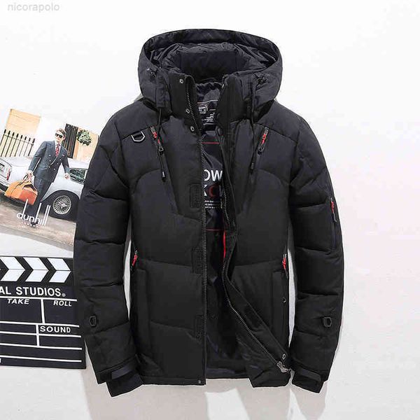 men's and women's leisure jacket, white duck windbreaker, windproof hat, super large snow down, Black
men's and women's leisure jacket, white duck windbreaker, windproof hat, super large snow down, Black