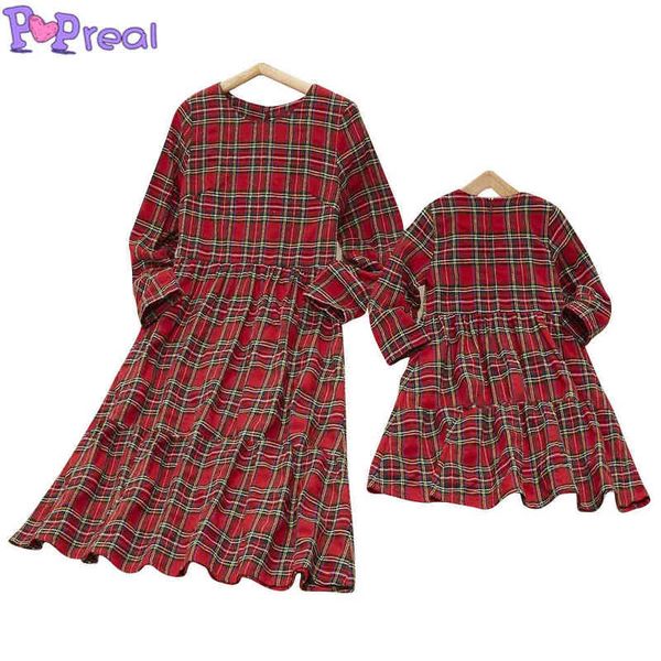 popreal autumn mom and daughter dress fashion zipper plaid dress mother kids parent-child outfi family matching outfits aa220326, Red;yellow
popreal autumn mom and daughter dress fashion zipper plaid dress mother kids parent-child outfi family matching outfits aa220326, Red;yellow
