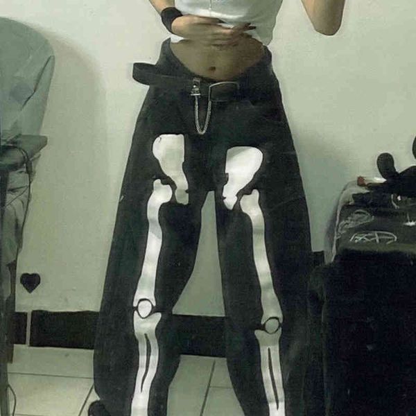 women's pants & capris autumn women's loose skeleton street korean fashion hip hop wide leg jeans yt4c, Black;white
women's pants & capris autumn women's loose skeleton street korean fashion hip hop wide leg jeans yt4c, Black;white