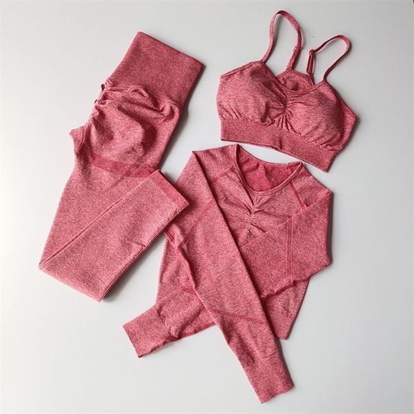 3pc yoga set sport suit long sleeve crop high waist leggings seamless gym tracksuit fitness workout clothes women sportswear 220330, Gray
3pc yoga set sport suit long sleeve crop high waist leggings seamless gym tracksuit fitness workout clothes women sportswear 220330, Gray