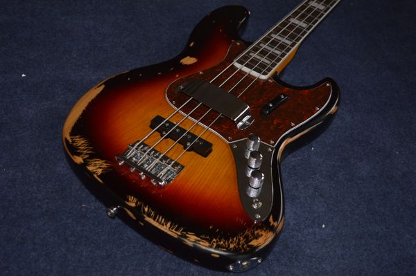 aged 4 strings electric guitar bass body rosewood fingerboard chrome hardware sunburst
aged 4 strings electric guitar bass body rosewood fingerboard chrome hardware sunburst