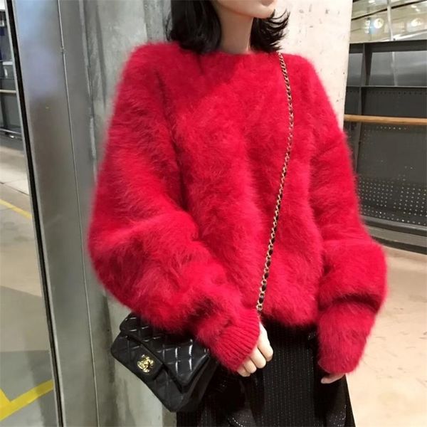 red high street 100 real mink cashmere pullovers women new autumn winter natural cashmere sweaters girl wholesale lj201114, White;black
red high street 100 real mink cashmere pullovers women new autumn winter natural cashmere sweaters girl wholesale lj201114, White;black