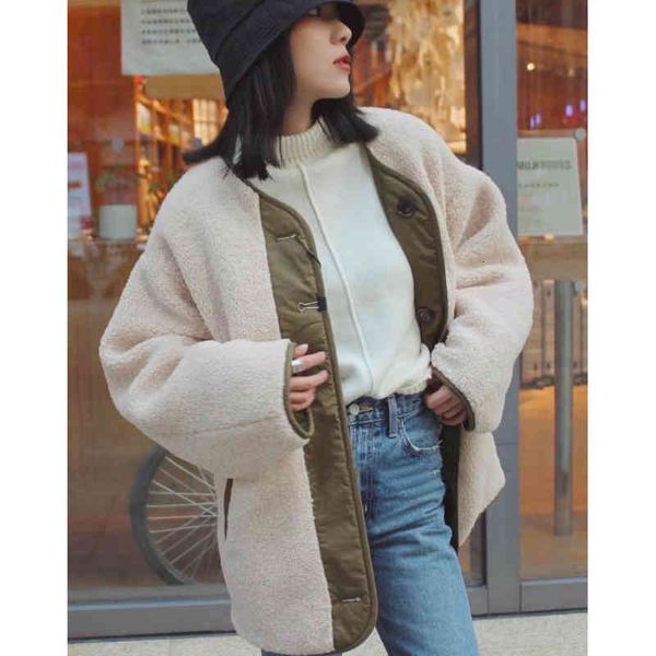 women's jackets double sided lamb wool cotton jacket spring original contrast color stitching loose kgjm, Black;brown
women's jackets double sided lamb wool cotton jacket spring original contrast color stitching loose kgjm, Black;brown