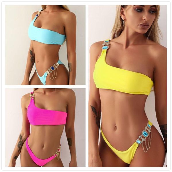 women's swimwear crystal diamond one shoulder bikini 2022 women swimsuit female rhinestone set brazilian bathing suit swimwomen's, White;black
women's swimwear crystal diamond one shoulder bikini 2022 women swimsuit female rhinestone set brazilian bathing suit swimwomen's, White;black