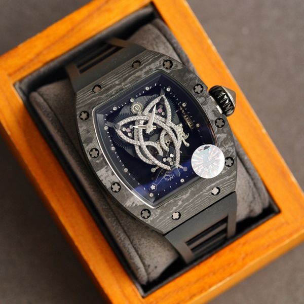 10 types skeleton silver diamonds watches men luxury brand black case rubber strap automatic mechanical self-winding watch with box, Slivery;brown
10 types skeleton silver diamonds watches men luxury brand black case rubber strap automatic mechanical self-winding watch with box, Slivery;brown