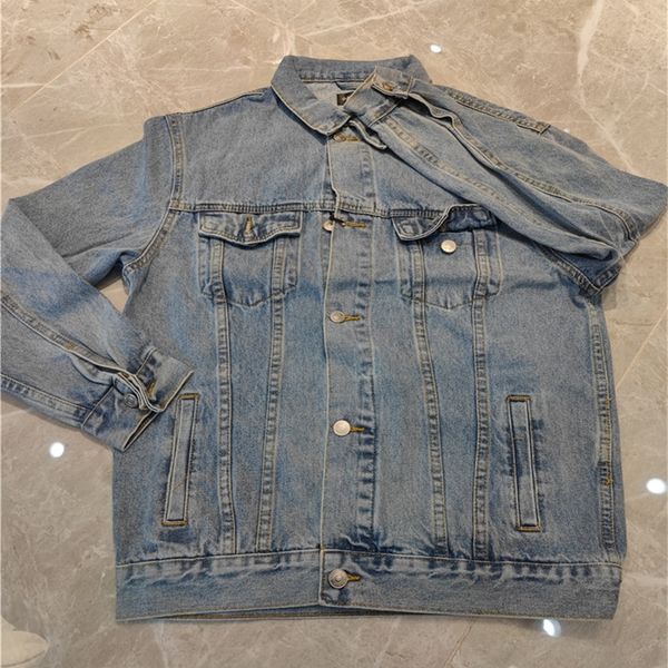 jackets coats correct version 20ss back drill printing washed denim long sleeve coat clothes_4guj, Black;brown
jackets coats correct version 20ss back drill printing washed denim long sleeve coat clothes_4guj, Black;brown