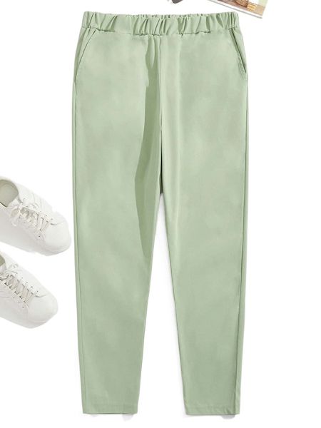 men slant pocket straight leg pants k7zs#, Black