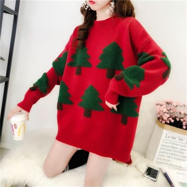 christmas tree pattern sweaters pullovers women sweet o neck knitted loose jumpers winter autumn casual warm harajuku, White;black
christmas tree pattern sweaters pullovers women sweet o neck knitted loose jumpers winter autumn casual warm harajuku, White;black